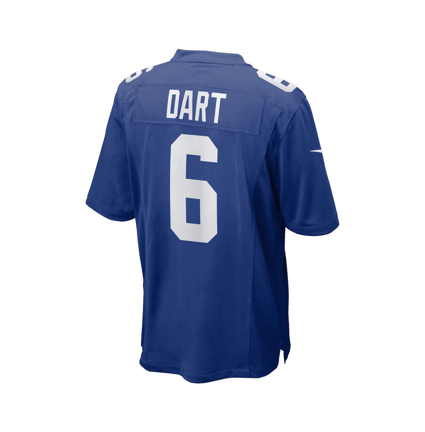 Мужской топ Nike Jaxson Dart Royal New York Giants 2025 NFL Draft First Round Pick Game Jersey — фото 2
