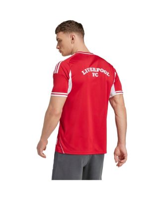 Men's Red Liverpool Full-Button Baseball Jersey