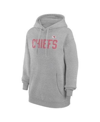 Women's Heather Gray Kansas City Chiefs Dot Print Pullover Hoodie