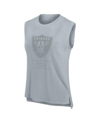 Women's Gray Las Vegas Raiders Studio Embrace Tank Top