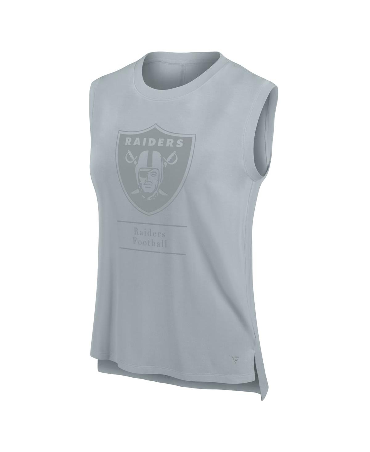 Fanatics Women's Gray Las Vegas Raiders Studio Embrace Tank Top In Gray