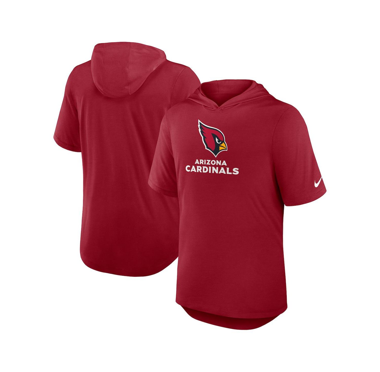 Men's Cardinal Arizona Cardinals Lockup Tri-Blend Hoodie T-Shirt