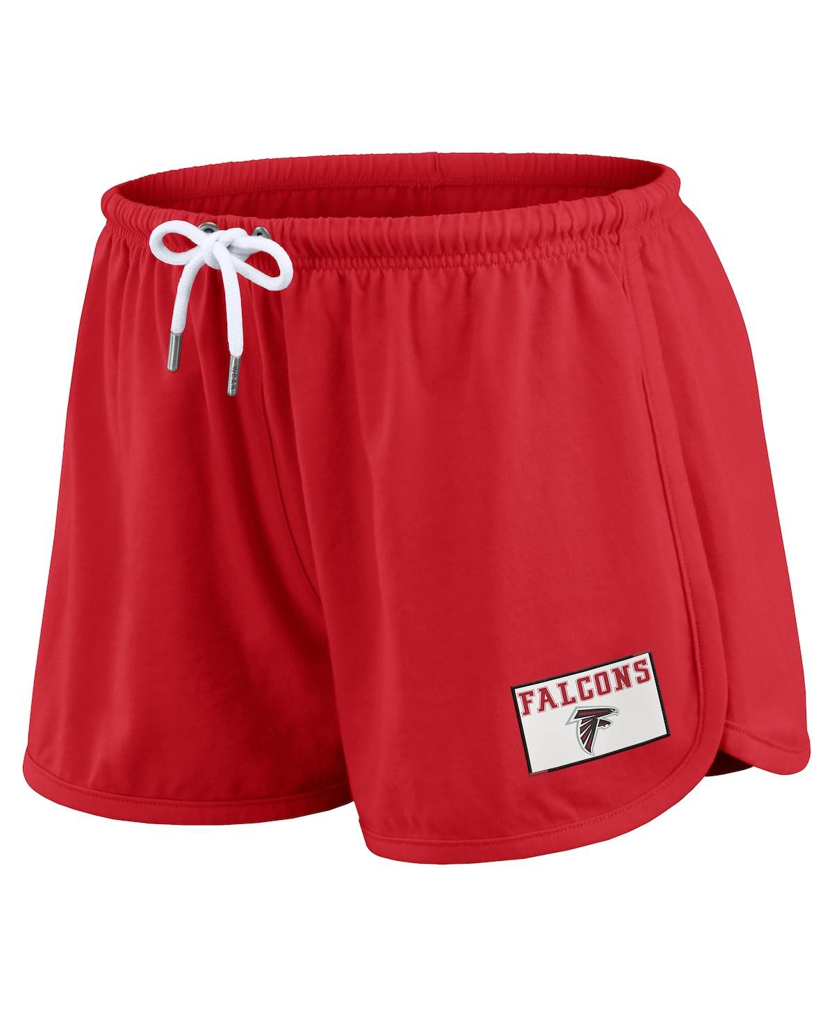 Wear By Erin Andrews Women's 2-piece Red Atlanta Falcons Heavy Rugby Jersey Long Sleeve T-shirt And Shorts Lounge Set In Red