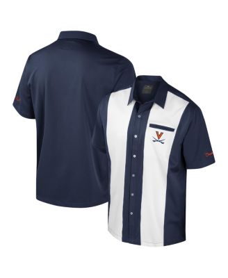 Colosseum - Men's Navy Virginia Cavaliers Strike Bowling Button-Up Shirt