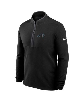 Men's Black Carolina Panthers Lightweight Victory Performance Half-Zip Pullover