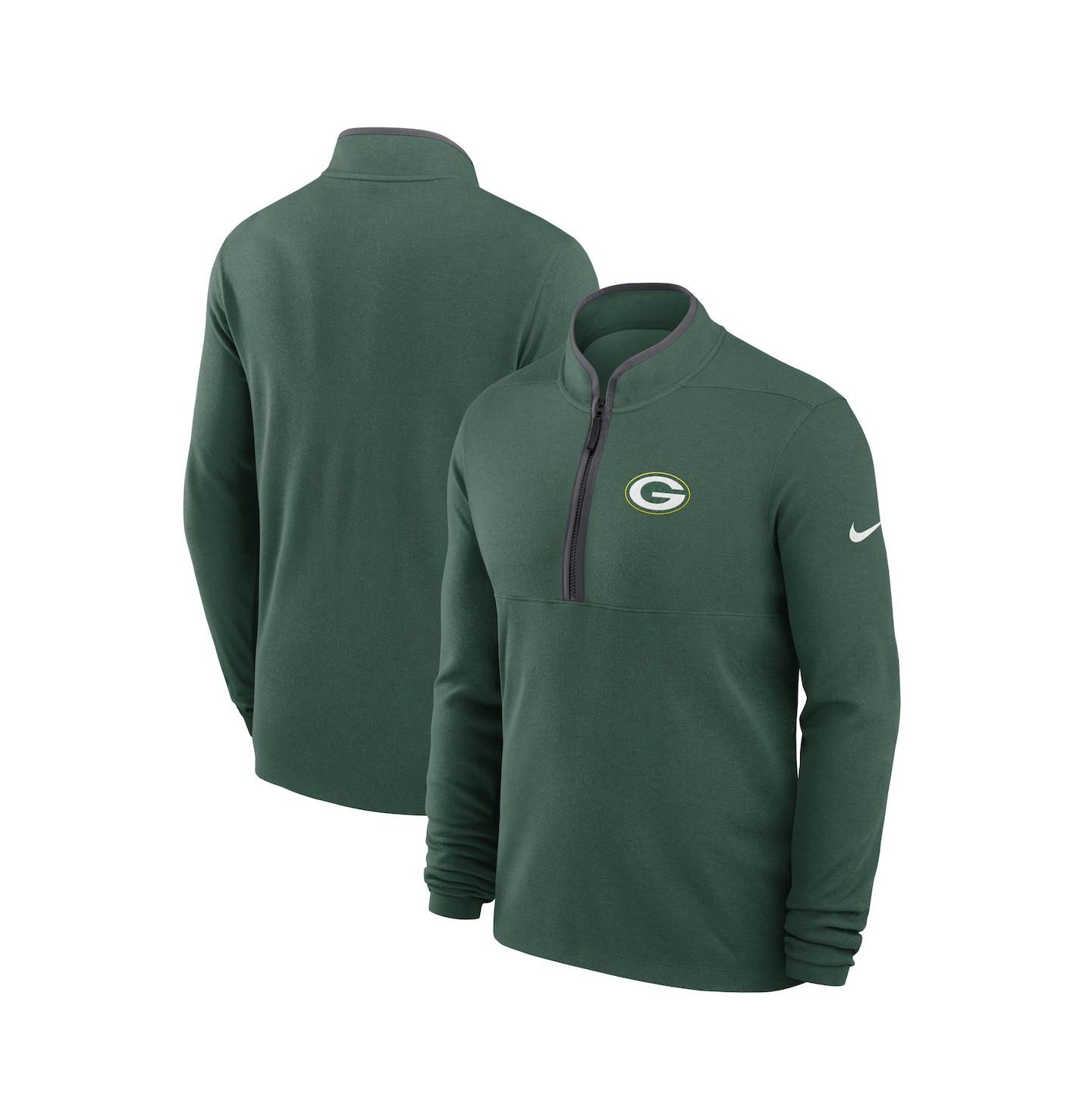 Мужской свитер Nike Green Green Bay Packers Lightweight Victory Performance Half-Zip Pullover — фото 1