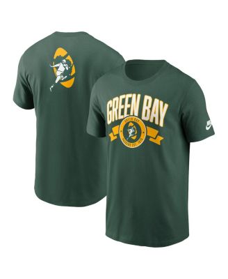 Nike - Men's Green Green Bay Packers Rewind Front and Back Hit Essential T-Shirt