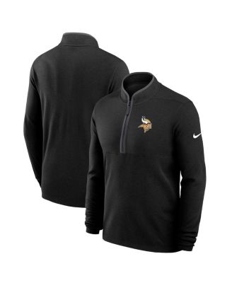Nike - Men's Black Minnesota Vikings Lightweight Victory Performance Half-Zip Pullover