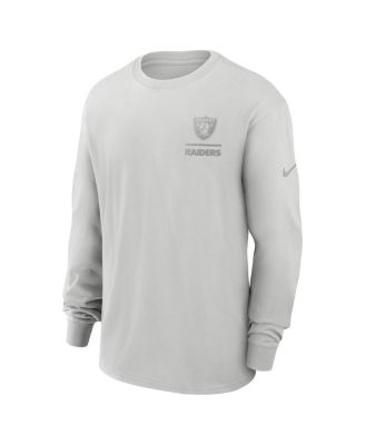Men's Gray Las Vegas Raiders Essential Heavy Max90 Long Sleeve T-Shirt