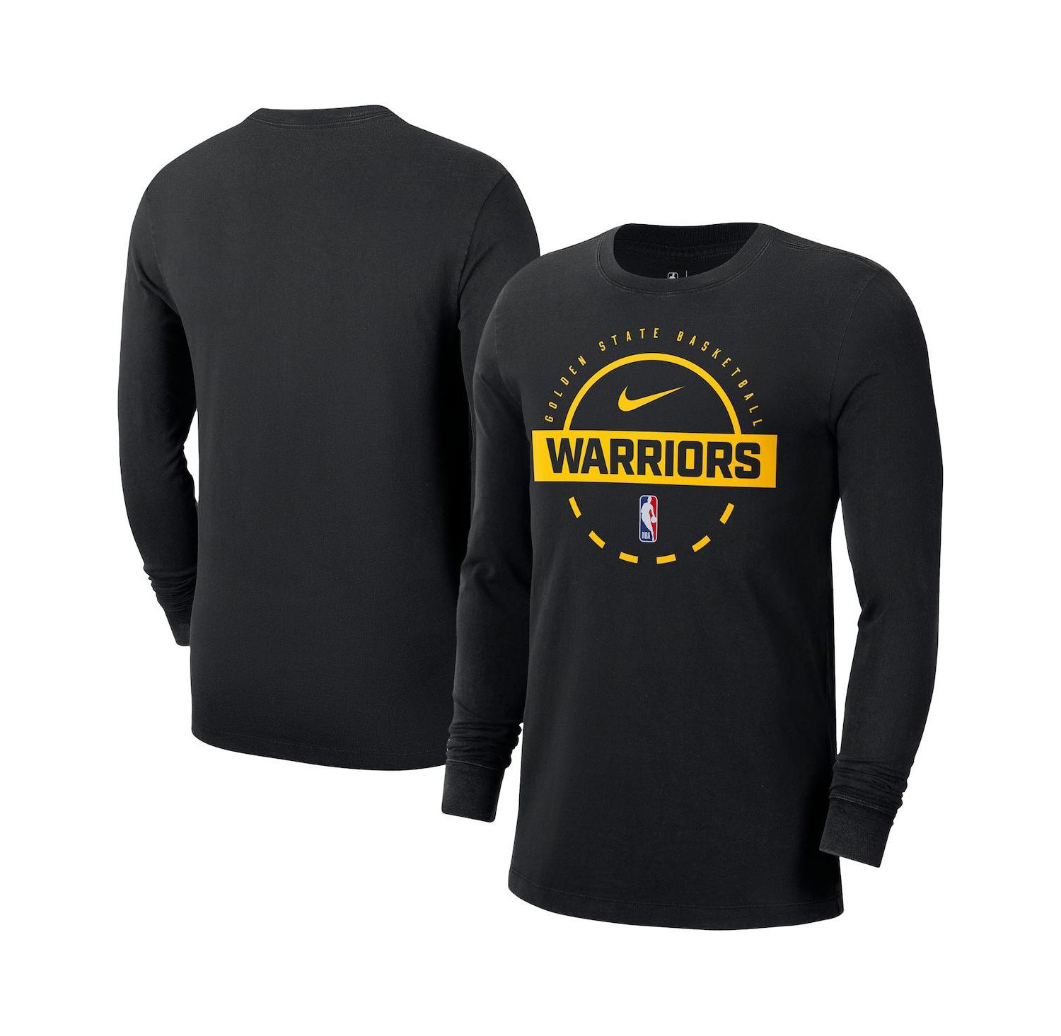 Men's Black Golden State Warriors Authentic Long Sleeve Practice T-Shirt
