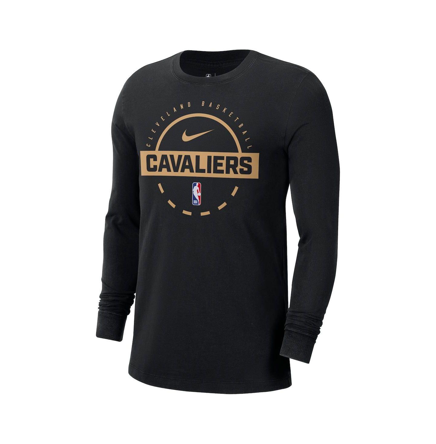 Мужская футболка Nike Black Cleveland Cavaliers Authentic Long Sleeve Practice — фото 2