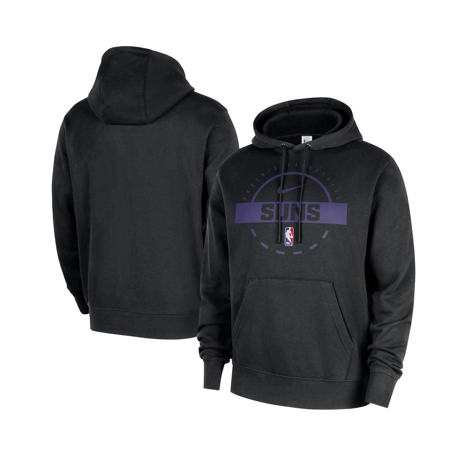 Men's Black Phoenix Suns 2025/26 Authentic Practice Club Pullover Hoodie