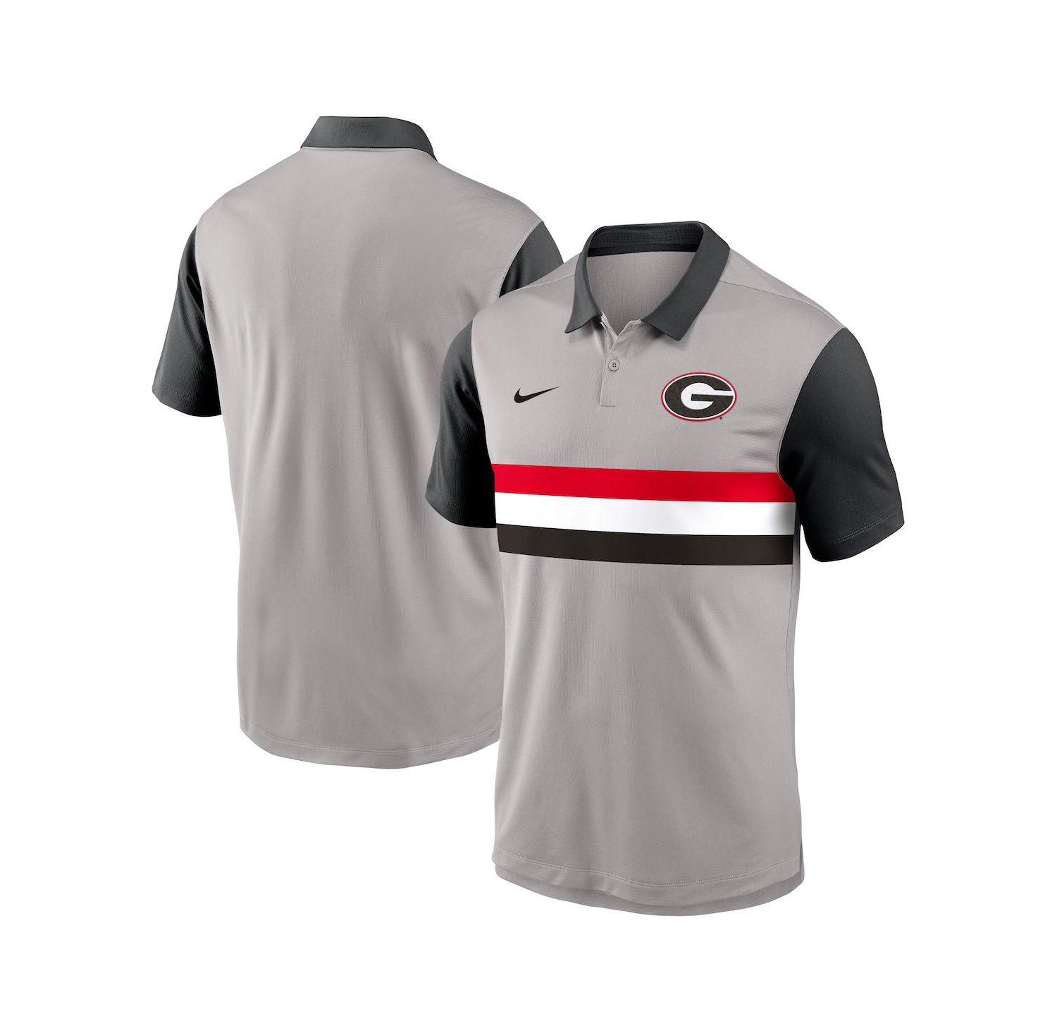 Men's Gray/Black Georgia Bulldogs Vapor Performance Polo Shirt