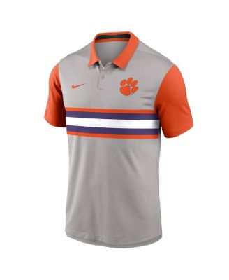 Men's Gray/Orange Clemson Tigers Vapor Performance Polo Shirt