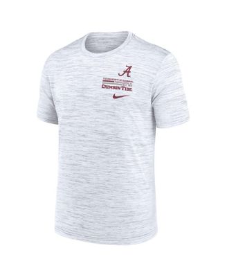 Men's White Alabama Crimson Tide Velocity Stacked Performance T-Shirt