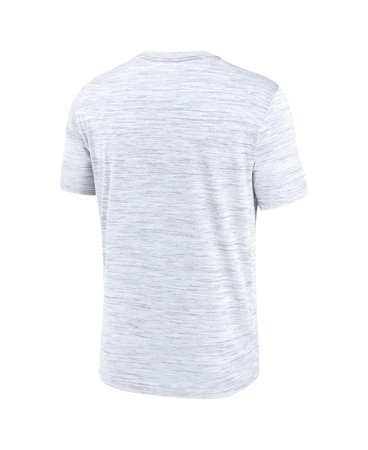 Nike Men's White Duke Blue Devils Velocity Stacked Performance T-shirt In White