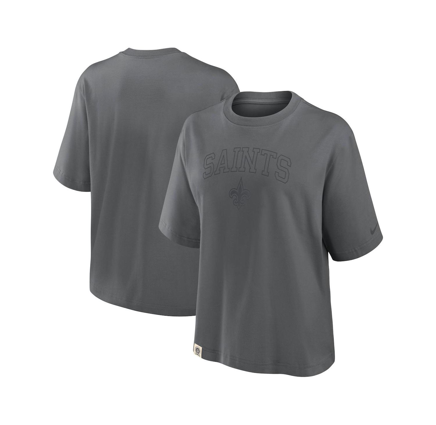 Women's Charcoal New Orleans Saints Glory Arch Boxy T-Shirt