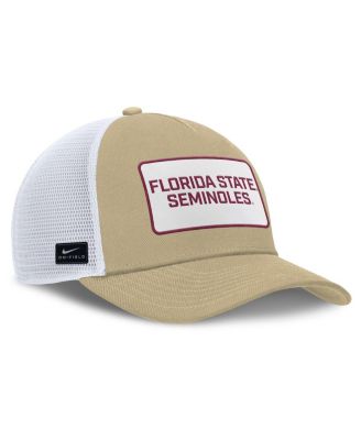 Men's Gold/White Florida State Seminoles 2025 On-Field Rise Patch Trucker Adjustable Hat