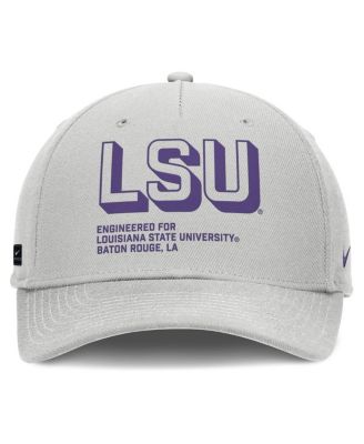 Men's Gray LSU Tigers 2025 Sideline Dust Pinched Rise Adjustable Hat