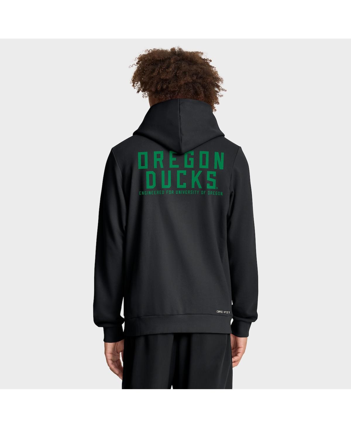 Nike Black Oregon Ducks 2025 Sideline Standard Issue Dri-fit Full-zip Hoodie In Black