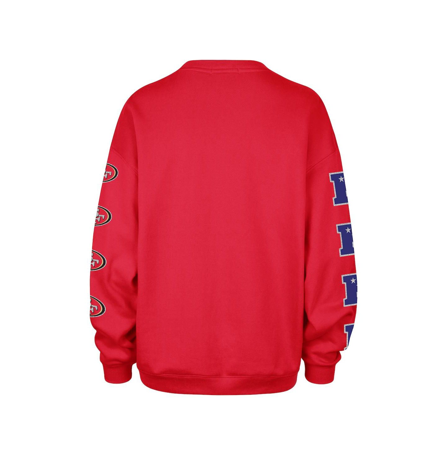 Женский свитшот '47 Brand Scarlet San Francisco 49ers Go Big Oversized Pullover — фото 3