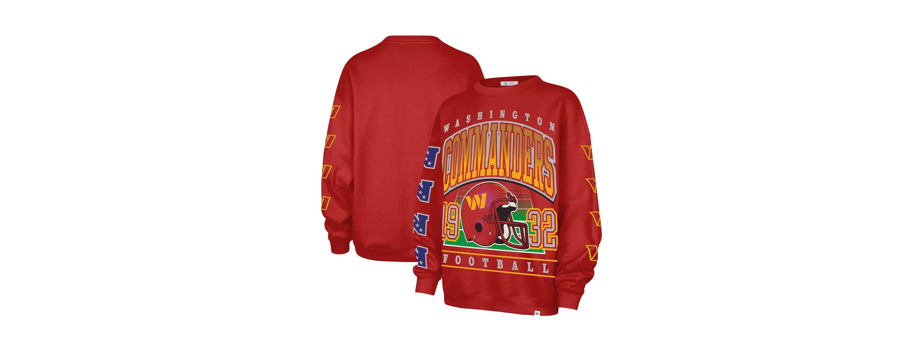 '47 Brand Women's Burgundy Washington Commanders Go Big Oversized Pullover Sweatshirt