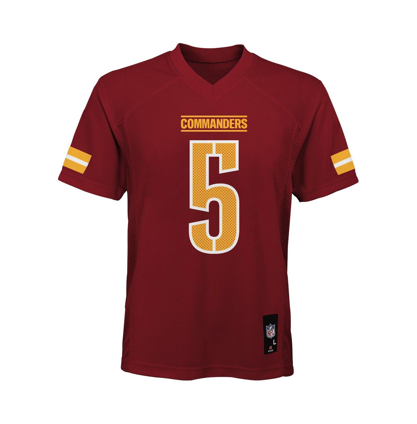 Детский топ Outerstuff Jayden Daniels Burgundy Washington Commanders Replica Player Jersey — фото 2