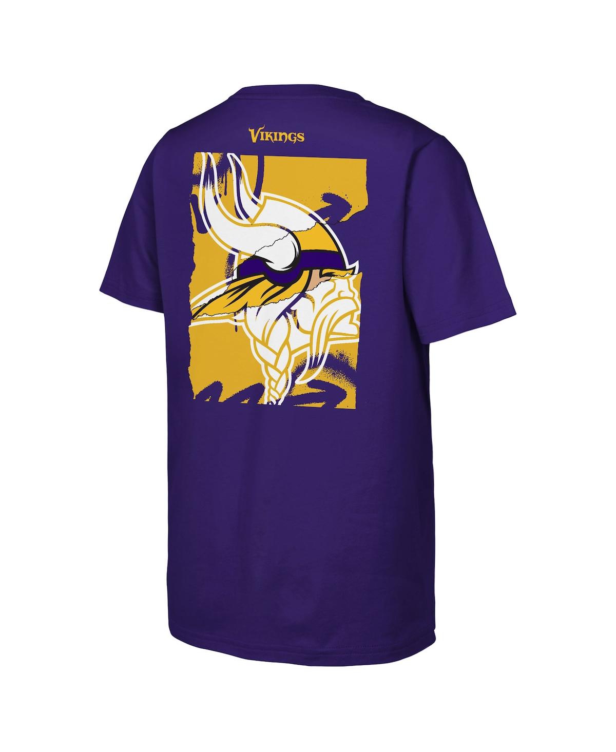 Outerstuff Big Boys And Girls Purple Minnesota Vikings Posterize T-shirt In Purple