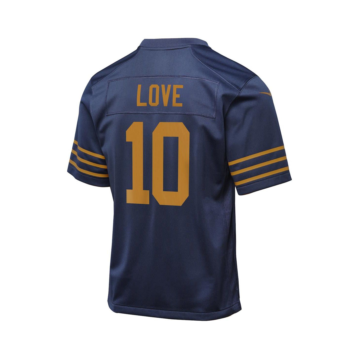 Детское джерси Nike Jordan Love Green Bay Packers The 1923 Classic Game, Navy — фото 3