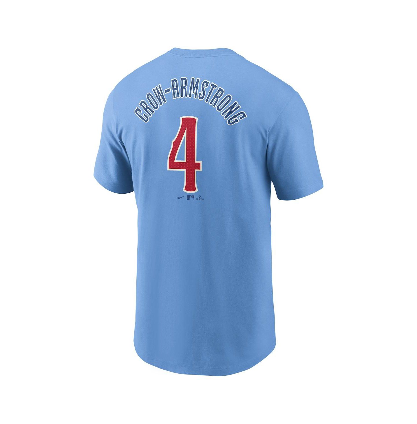 Мужская футболка Fanatics Nike Pete Crow-Armstrong Light Blue Chicago Cubs Fuse Name & Number — фото 3