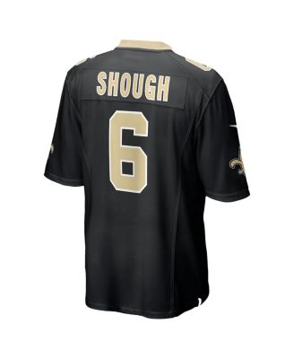 Men's Tyler Shough Black New Orleans Saints Game Jersey