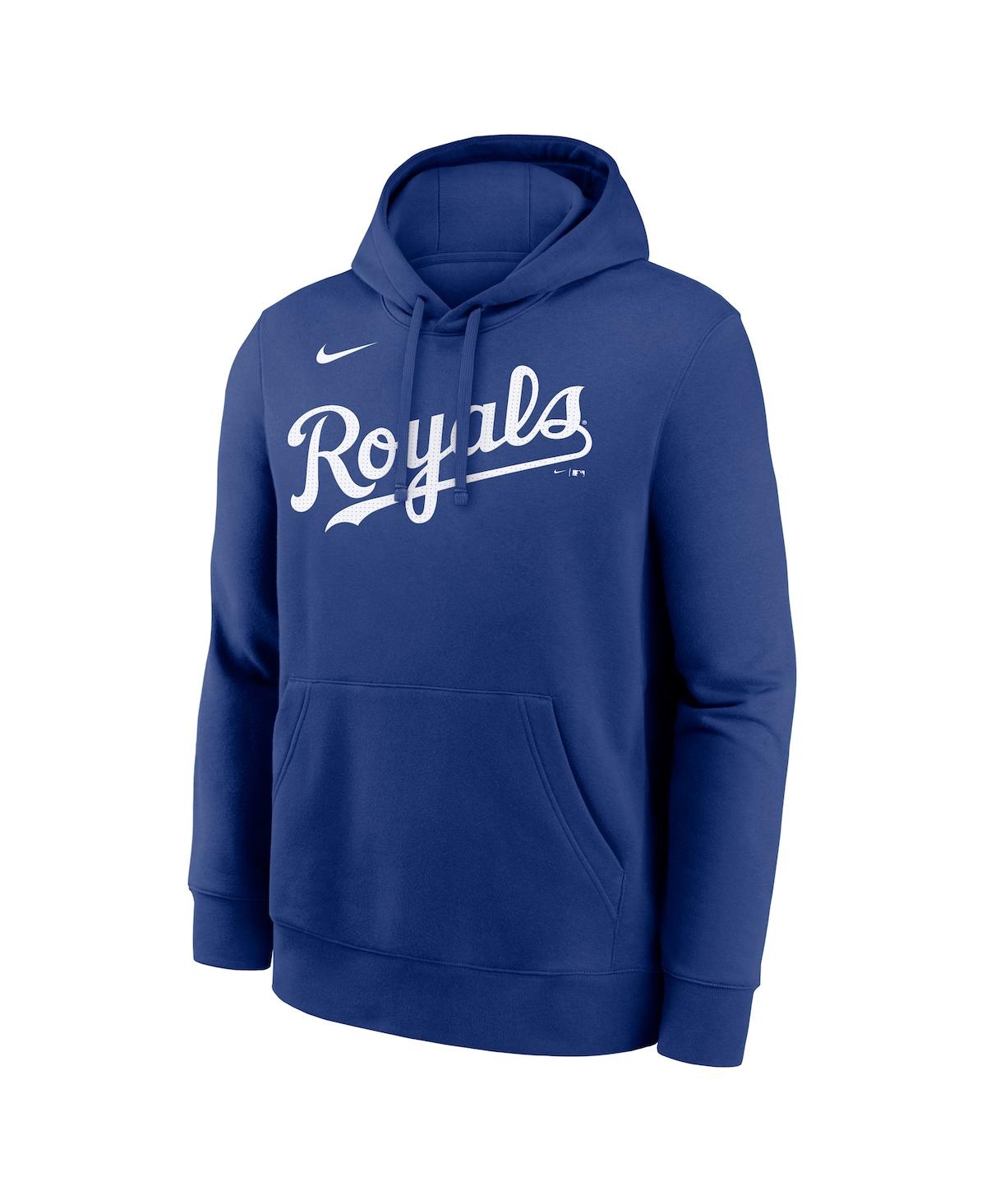 Nike Men's Bobby Witt Jr. Royal Kansas City Royals Player Name Number Club Fleece Pullover Hoodie In Blue