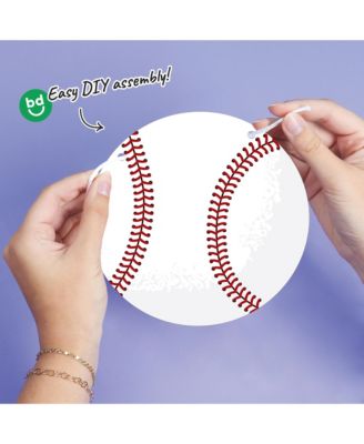 Baseball Garland Banner, 30 Feet of Cord, 15 Double-Sided Baseballs