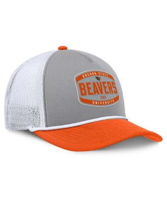 Men's Gray/Orange Oregon State Beavers Course Foam-Front Adjustable Trucker Hat