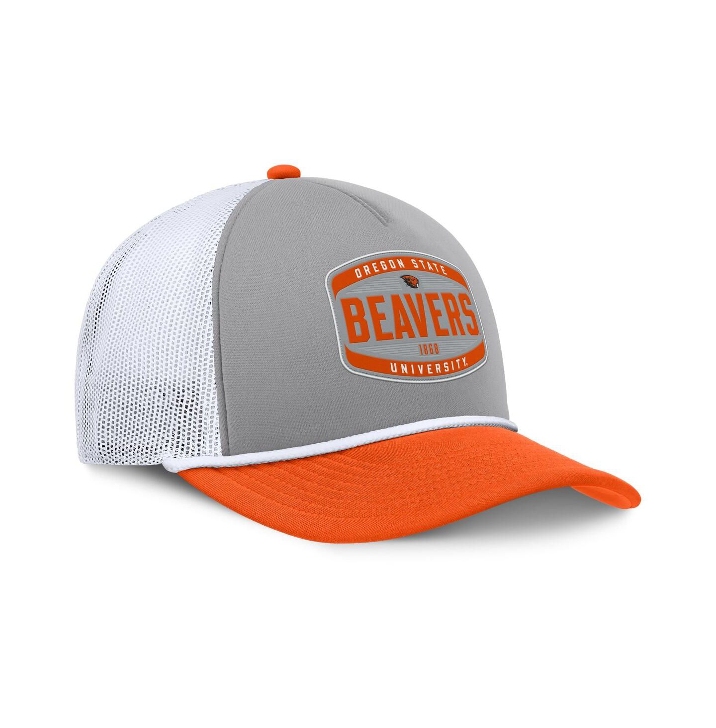 Мужская кепка Fanatics Gray/Orange Oregon State Beavers Course Foam-Front Adjustable Trucker Hat — фото 3