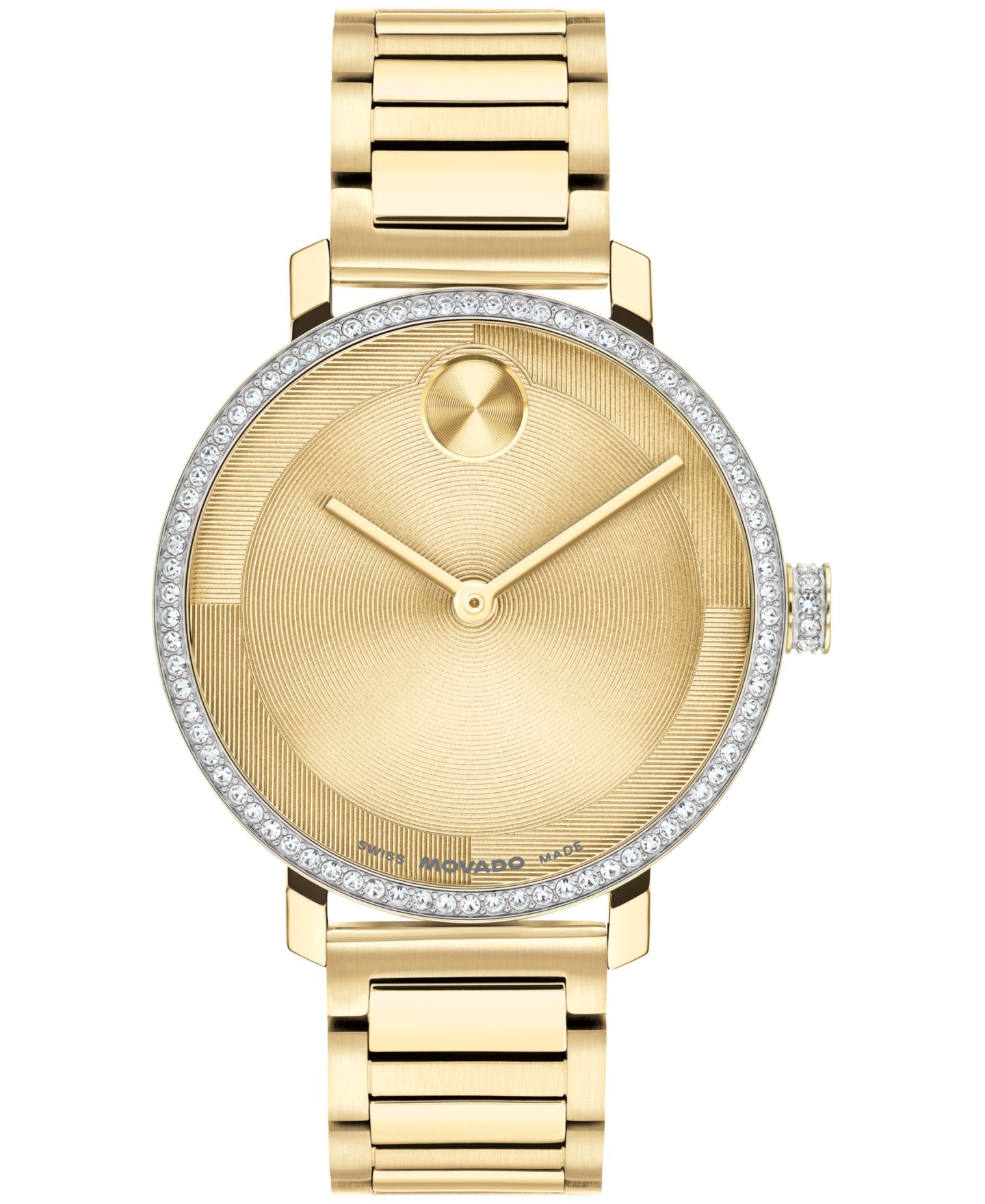 Женские часы Movado Bold Evolution 2.0 Swiss Quartz Light Gold Steel Watch, 34mm — фото 1