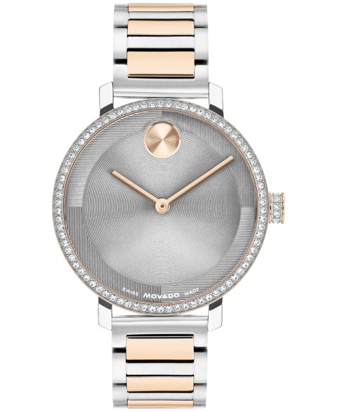 Женские часы Movado Bold Evolution 2.0 Swiss Quartz Light Rose Gold Steel Watch, 34mm