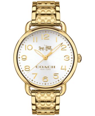 COACH - WOMEN'S DELANCEY GOLD-TONE ION-PLATED STAINLESS STEEL BRACELET WATCH 36MM 14502496