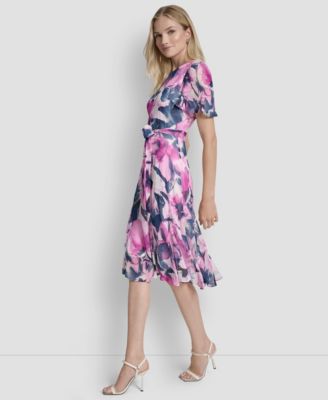 Women's Abstract-Print Midi Dress