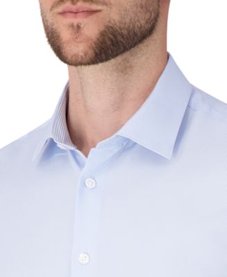 Men's Long Sleeve 4-Way Geo Print Stretch Dress Shirt