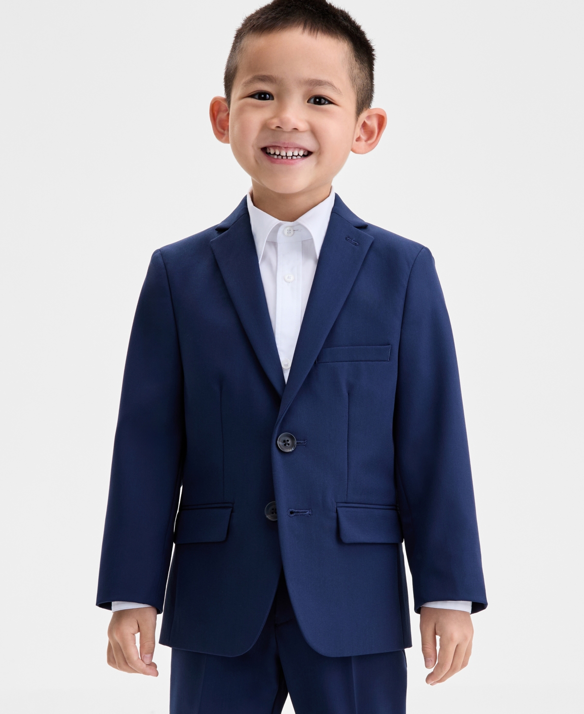 Kenneth Cole Reaction Toddler And Little Boys Button Front Jacket In Blue