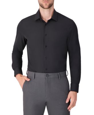 Report Collection - Men's Long Sleeve 4-Way Solid Woven Dress Shirt