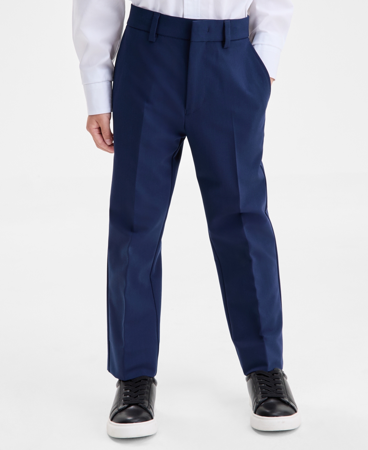Kenneth Cole Reaction Toddler And Little Boys Plain Pleat Pants In Blue