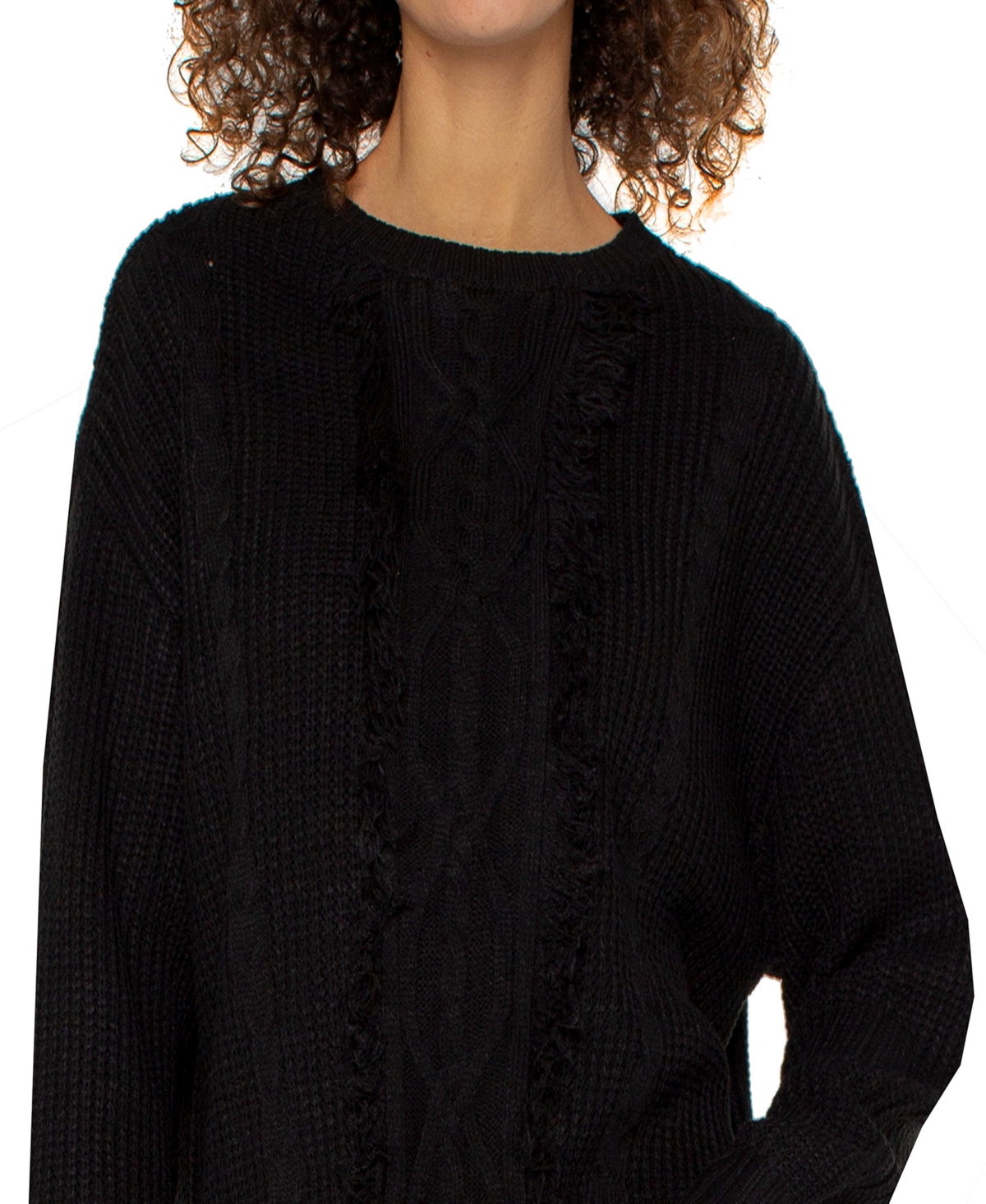 Liverpool Los Angeles Mix Stitch Sweater In Black