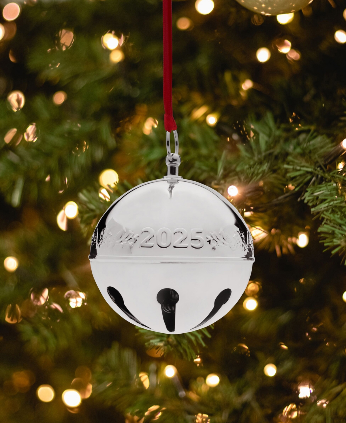 Wallace 2025 Silver-plated Pierced Sleigh Bell Ornament, 55th Edition In Silver