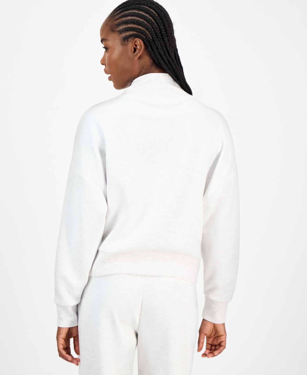 And Now This And Now Women's Cozy Scuba Quarter-zip Sweatshirt, Macy's Exclusive In White