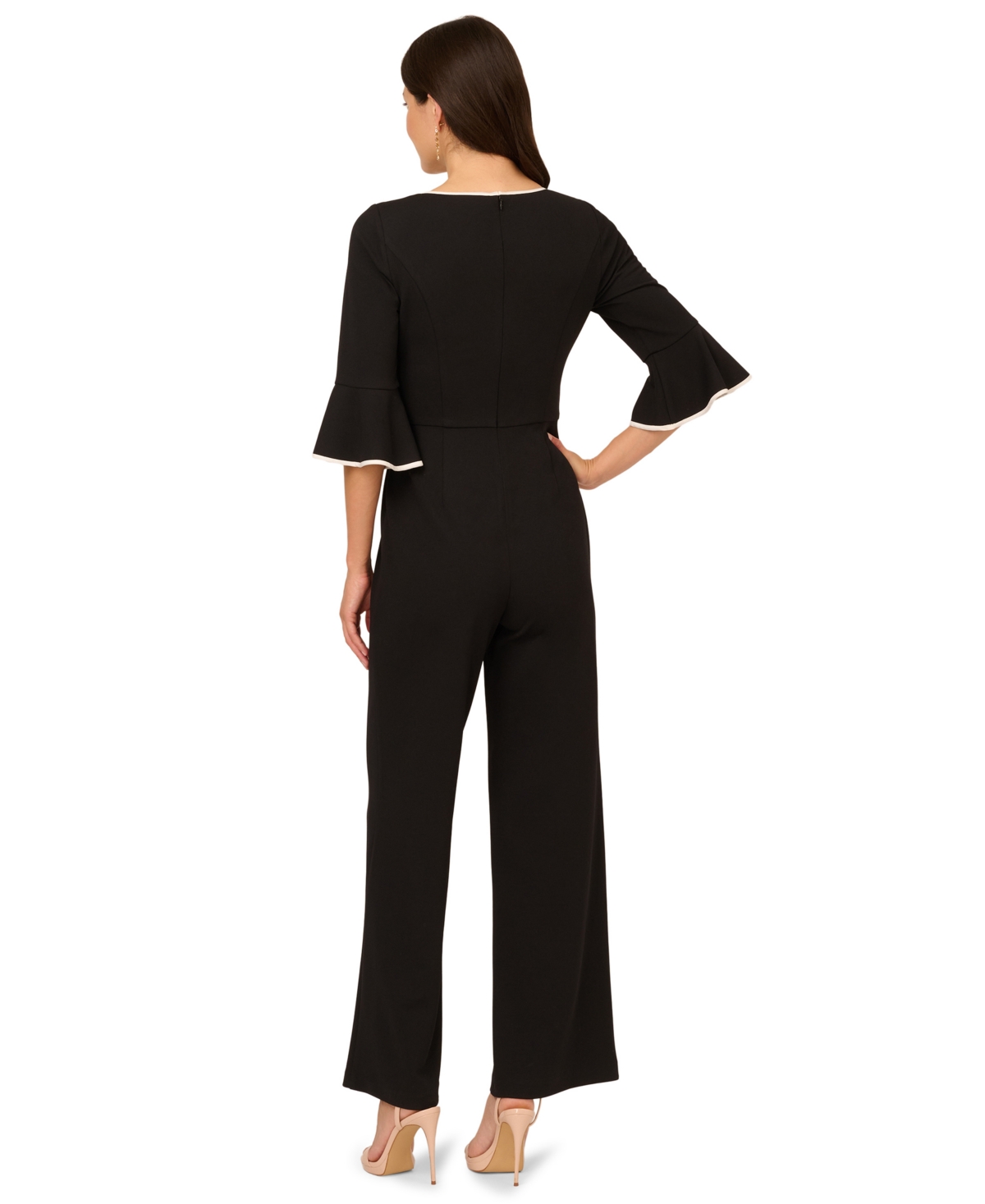 Adrianna Papell Women's Tie Waist Jumpsuit In Black