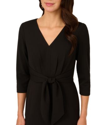 Women's V-Neck Solid Sheath Dress
