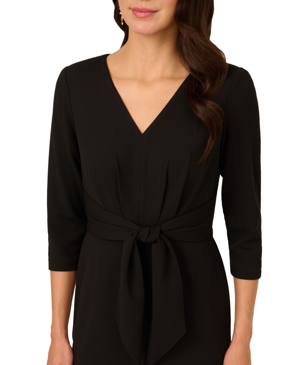 Adrianna Papell Women's V-neck Solid Sheath Dress In Multi