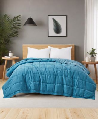 Unikome Reversible Soft Brushed Down Alternative Blanket In Gray